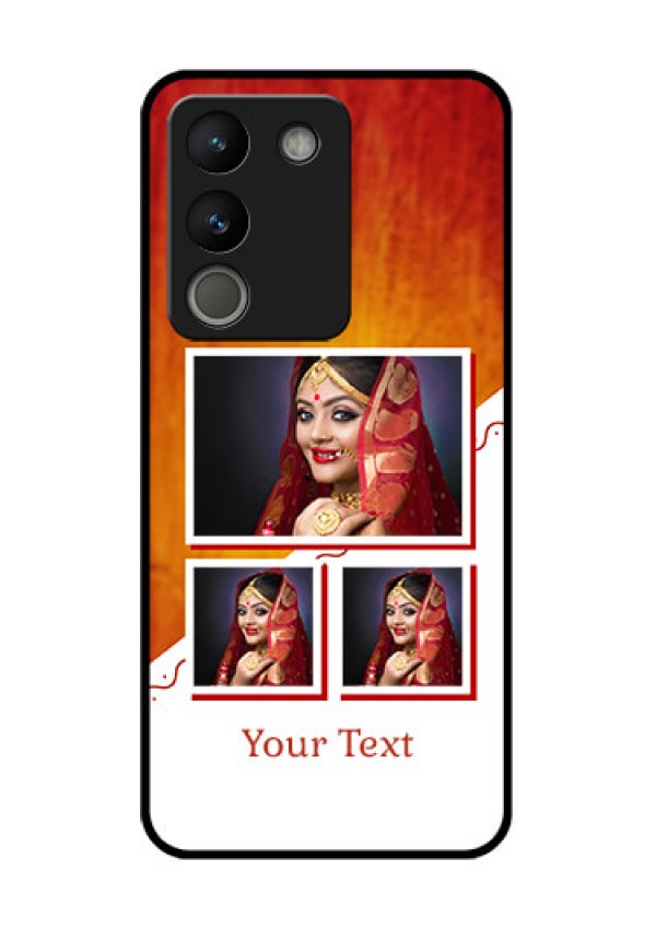 Vivo Y200 5G Custom Glass Phone Case - Wedding Memories Design