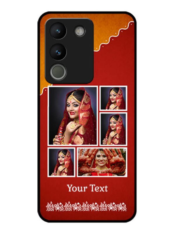 Custom Vivo Y200 5G Custom Glass Phone Case - Wedding Pic Upload Design