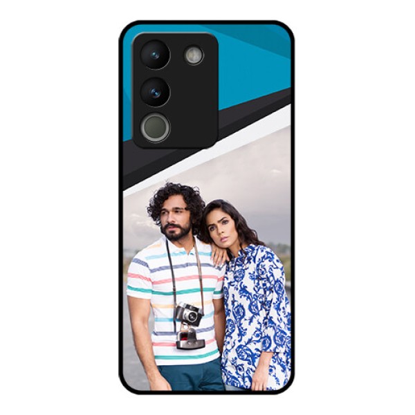 Vivo Y200 5G Custom Glass Phone Case - Simple Pattern Photo Upload Design Vivo Y200 5G Custom Glass Phone Case - Simple Pattern Photo Upload Design