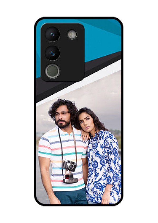 Vivo Y200 5G Custom Glass Phone Case - Simple Pattern Photo Upload Design