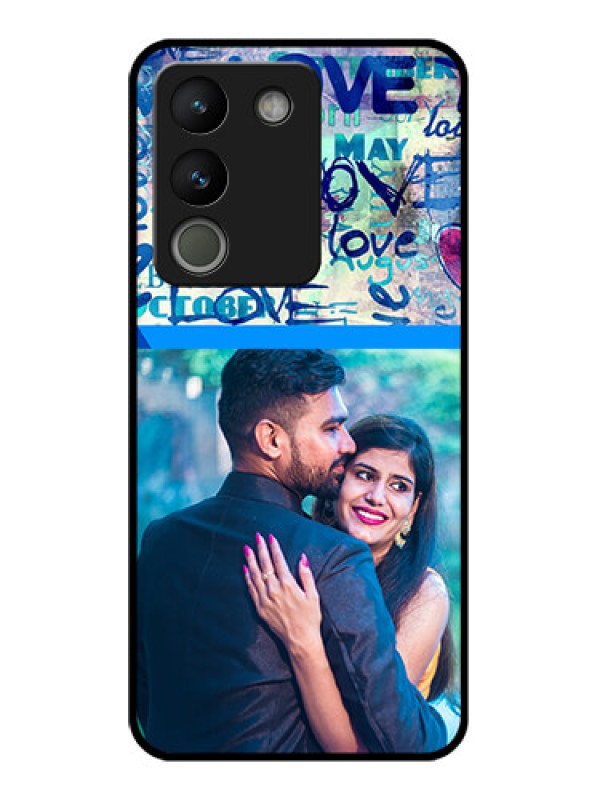 Custom Vivo Y200 5G Custom Glass Phone Case - Colorful Love Design