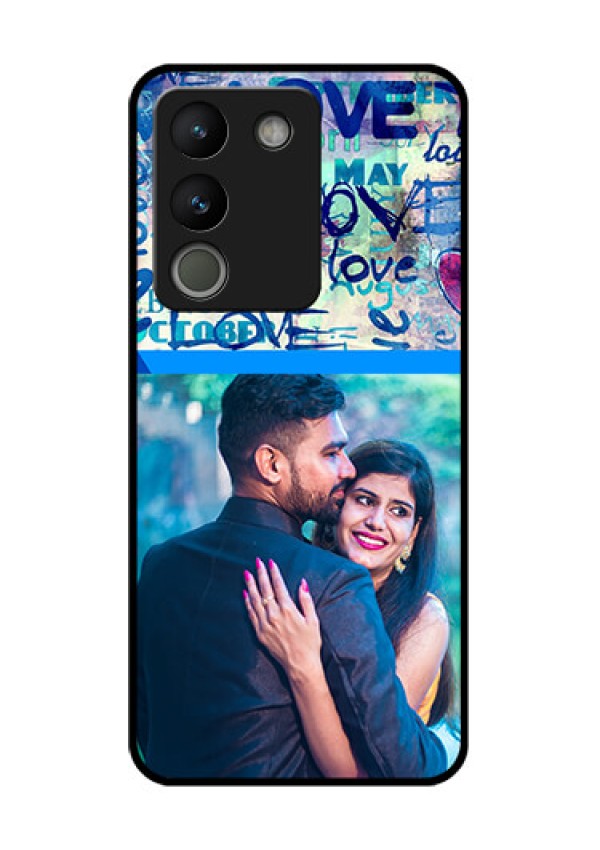 Vivo Y200 5G Custom Glass Phone Case - Colorful Love Design