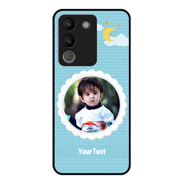 Vivo Y200 5G Custom Glass Phone Case - Violet Pattern Design