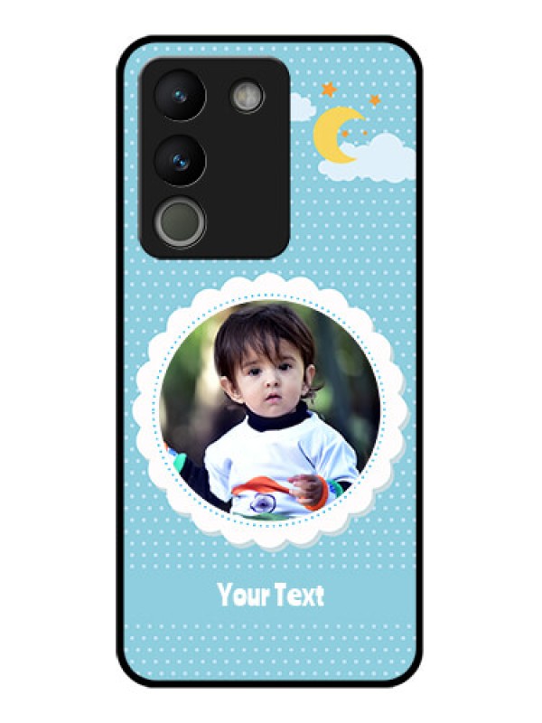 Custom Vivo Y200 5G Custom Glass Phone Case - Violet Pattern Design