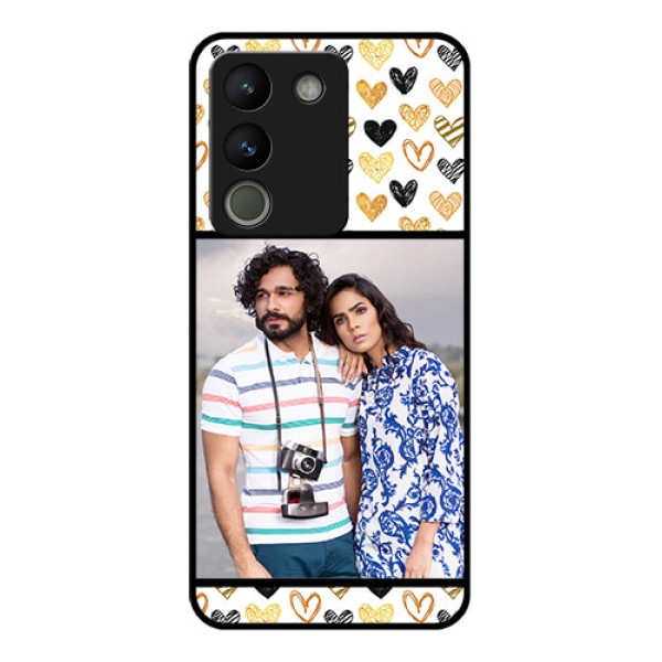 Vivo Y200 5G Custom Glass Phone Case - Love Symbol Design