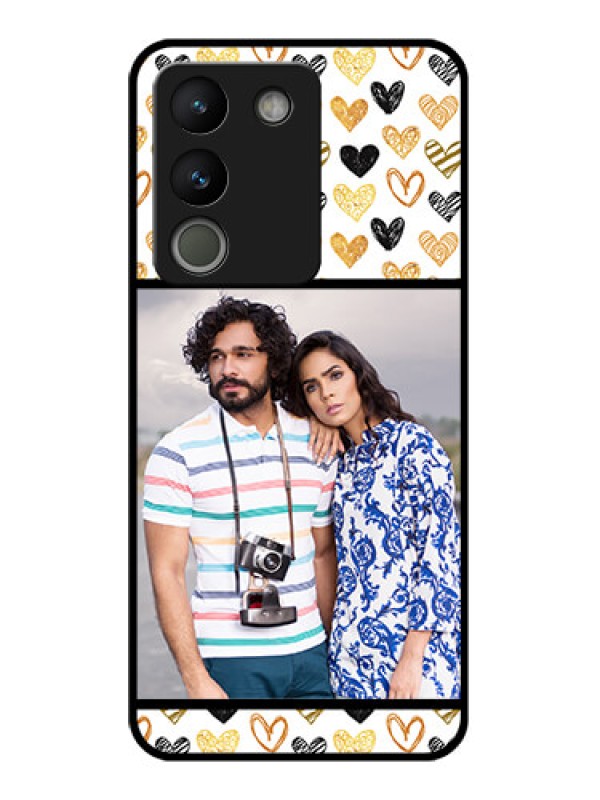Custom Vivo Y200 5G Custom Glass Phone Case - Love Symbol Design