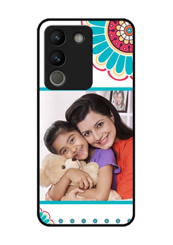 Vivo Y200 5G Custom Glass Phone Case - Flower Design