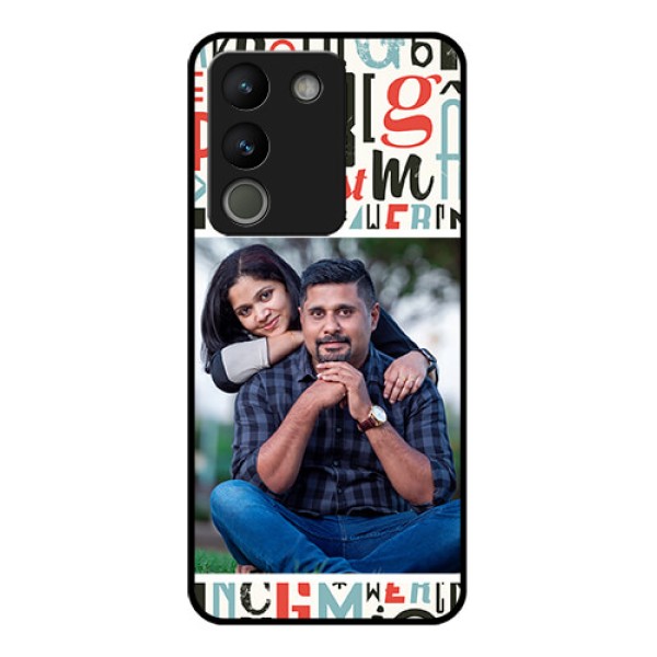 Vivo Y200 5G Custom Glass Phone Case - Alphabet Design