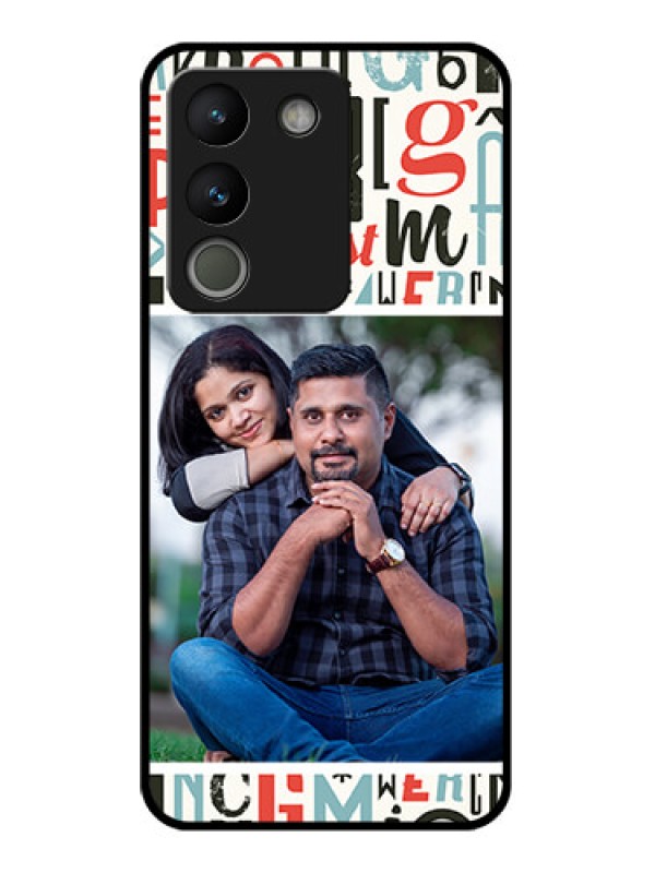 Custom Vivo Y200 5G Custom Glass Phone Case - Alphabet Design