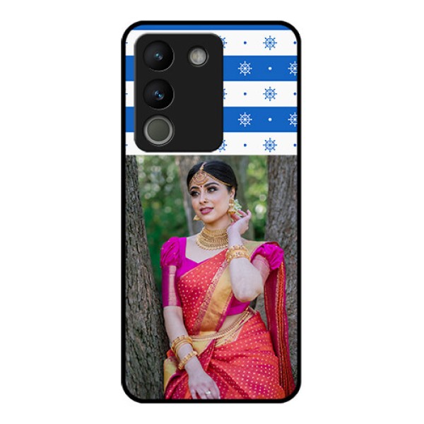 Vivo Y200 5G Custom Glass Phone Case - Snow Pattern Design