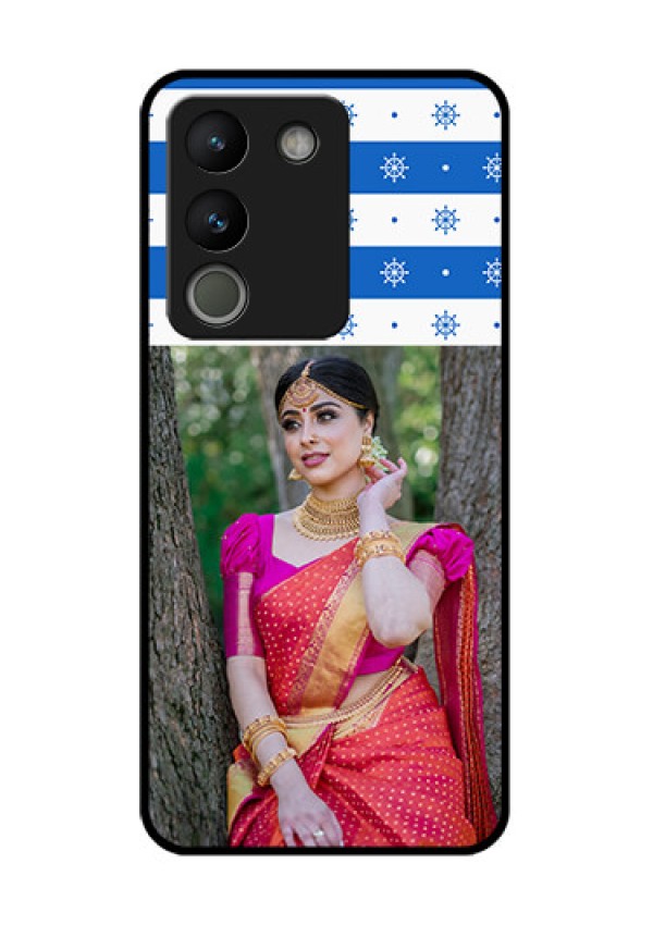 Vivo Y200 5G Custom Glass Phone Case - Snow Pattern Design