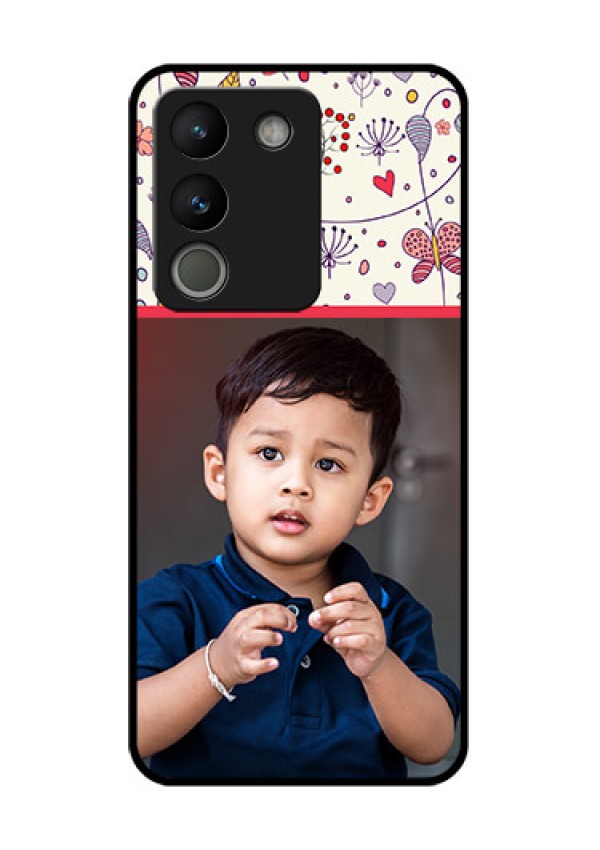 Vivo Y200 5G Custom Glass Phone Case - Premium Floral Design
