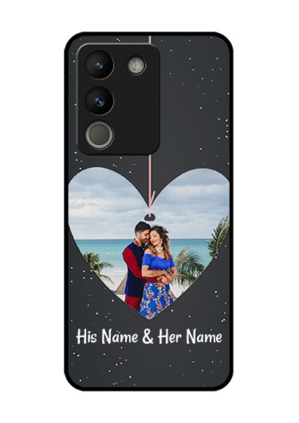 Vivo Y200 5G Custom Glass Phone Case - Hanging Heart Design