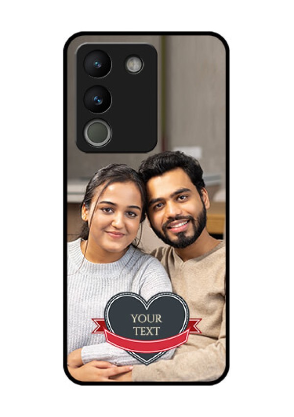 Vivo Y200 5G Custom Glass Phone Case - Just Married Couple Design