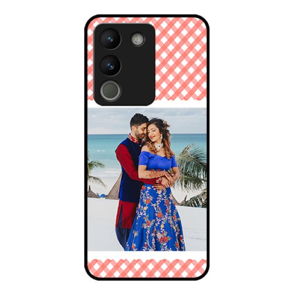 Vivo Y200 5G Custom Glass Phone Case - Pink Pattern Design