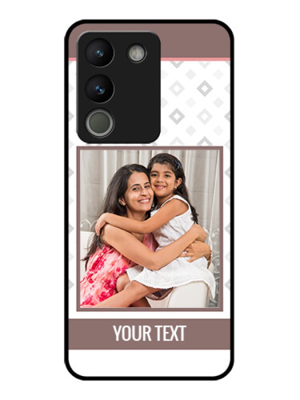 Custom Vivo Y200 5G Custom Glass Phone Case - Simple Diamond Design