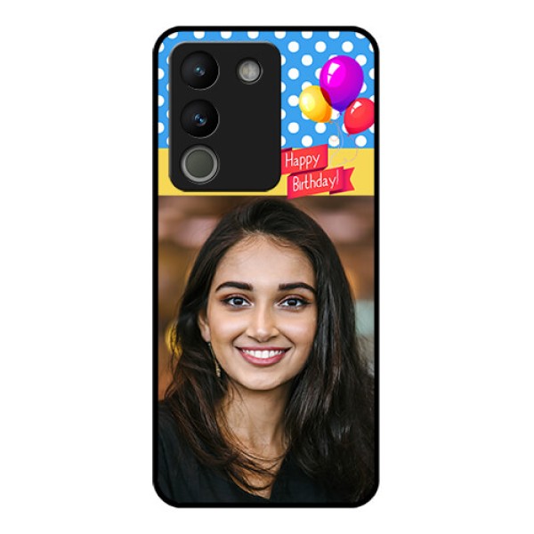 Vivo Y200 5G Custom Glass Phone Case - Happy Birthday Design
