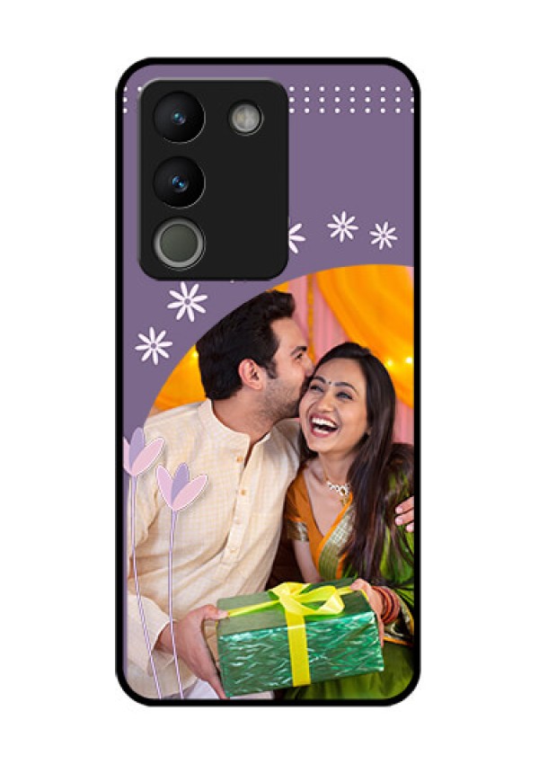 Vivo Y200 5G Custom Glass Phone Case - Lavender Flowers Design