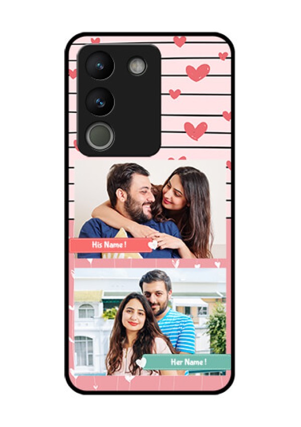 Vivo Y200 5G Custom Glass Phone Case - Photo With Heart Design