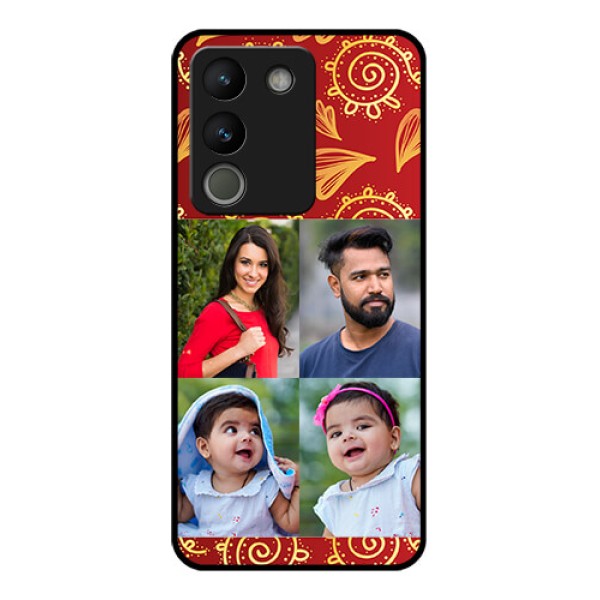 Vivo Y200 5G Custom Glass Phone Case - 4 Image Traditional Design