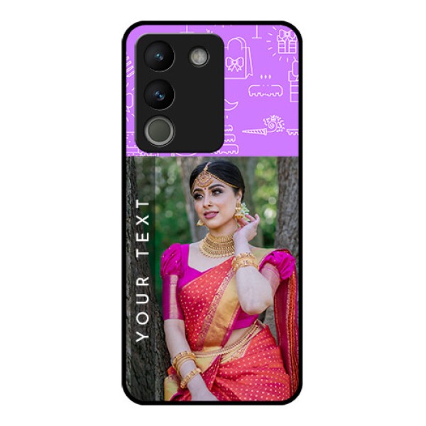 Vivo Y200 5G Custom Glass Phone Case - Birthday Icons Design