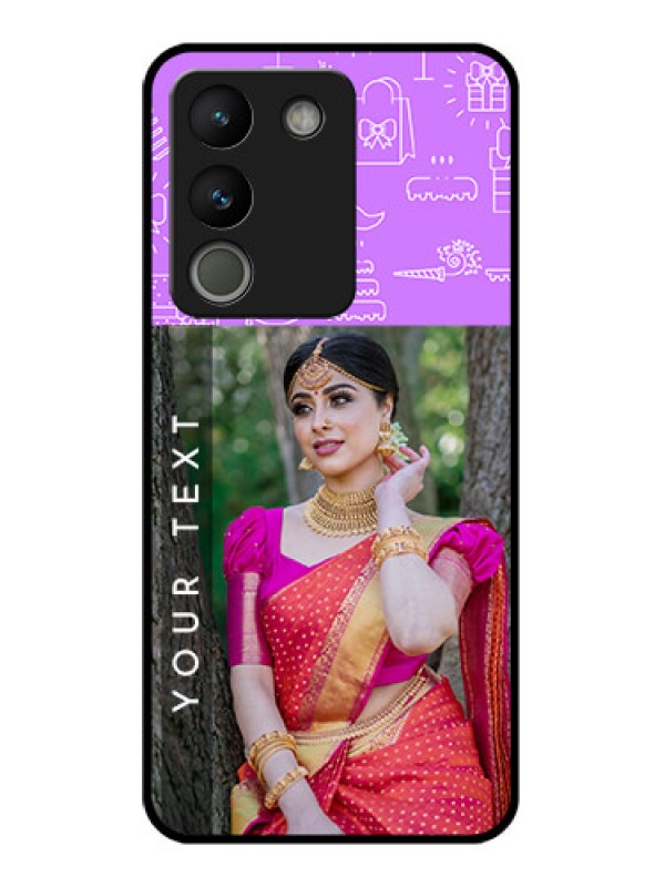 Custom Vivo Y200 5G Custom Glass Phone Case - Birthday Icons Design