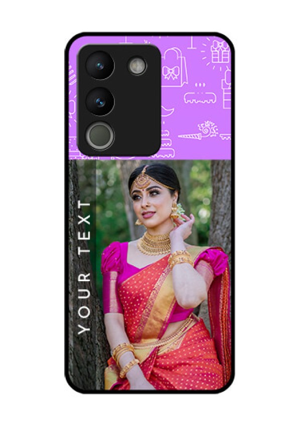 Vivo Y200 5G Custom Glass Phone Case - Birthday Icons Design