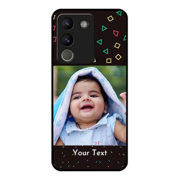 Vivo Y200 5G Custom Glass Phone Case - With Confetti Birthday Design Vivo Y200 5G Custom Glass Phone Case - With Confetti Birthday Design