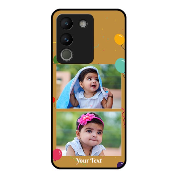Vivo Y200 5G Custom Glass Phone Case - Image Holder With Birthday Celebrations Design