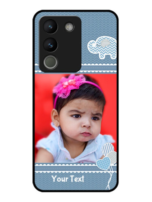Custom Vivo Y200 5G Custom Glass Phone Case - With Kids Pattern Design
