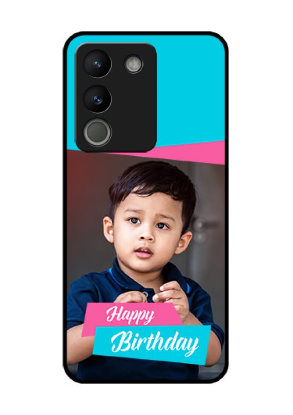 Vivo Y200 5G Custom Glass Phone Case - Image Holder With 2 Color Design