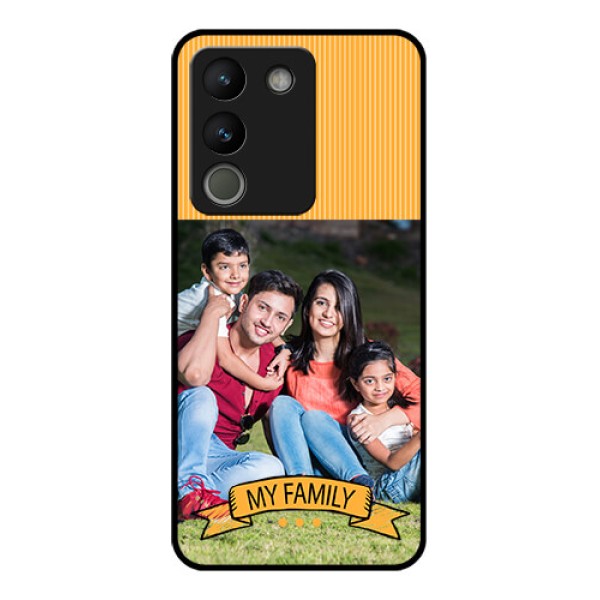 Vivo Y200 5G Custom Glass Phone Case - My Family Design