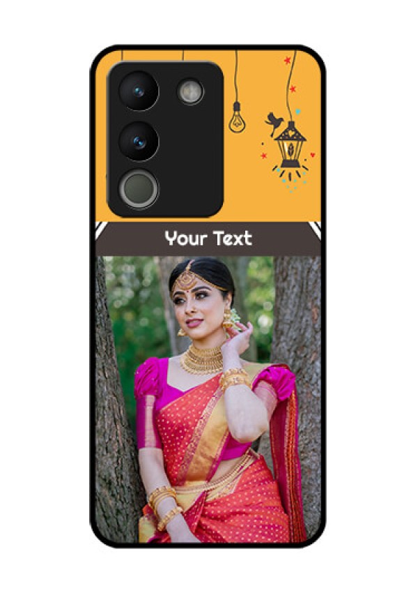 Vivo Y200 5G Custom Glass Phone Case - With Family Picture And Icons