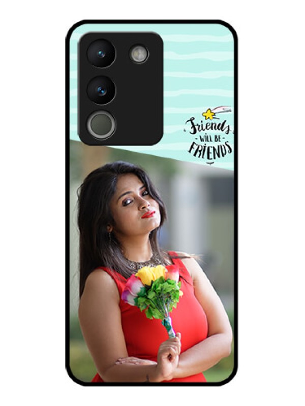 Custom Vivo Y200 5G Custom Glass Phone Case - Friends Picture Icon Design