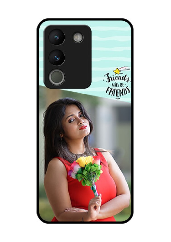 Vivo Y200 5G Custom Glass Phone Case - Friends Picture Icon Design