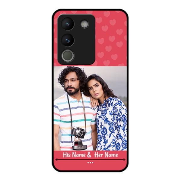 Vivo Y200 5G Custom Glass Phone Case - Simple Love Design