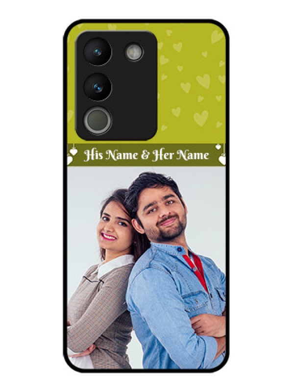 Custom Vivo Y200 5G Custom Glass Phone Case - You & Me Heart Design