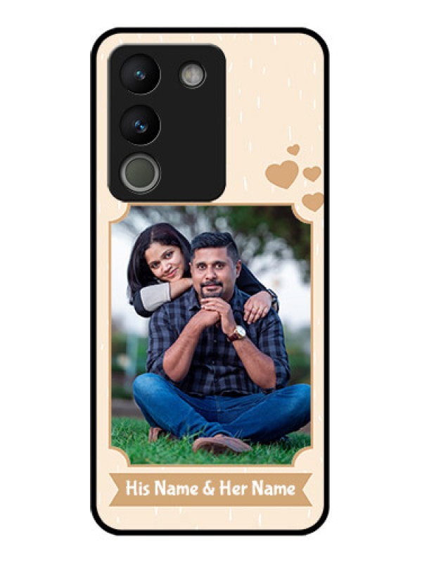 Custom Vivo Y200 5G Custom Glass Phone Case - With Confetti Love Design