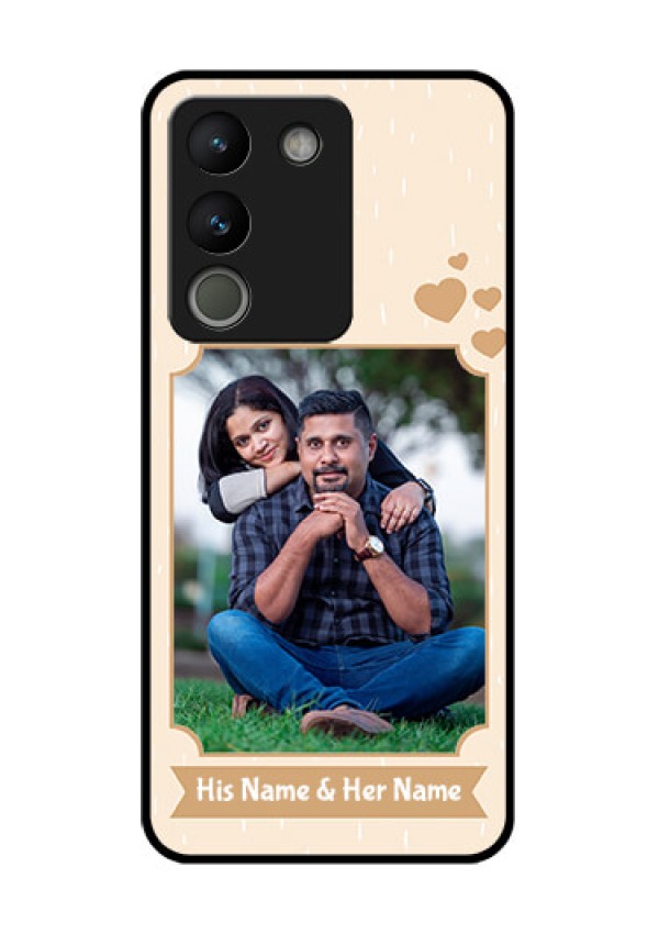 Vivo Y200 5G Custom Glass Phone Case - With Confetti Love Design