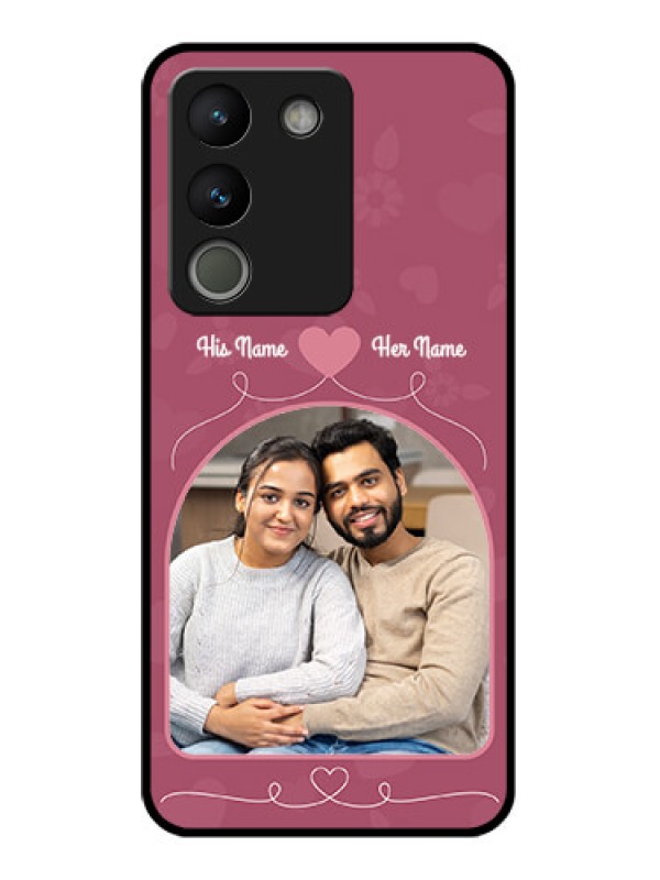 Custom Vivo Y200 5G Custom Glass Phone Case - Love Floral Design