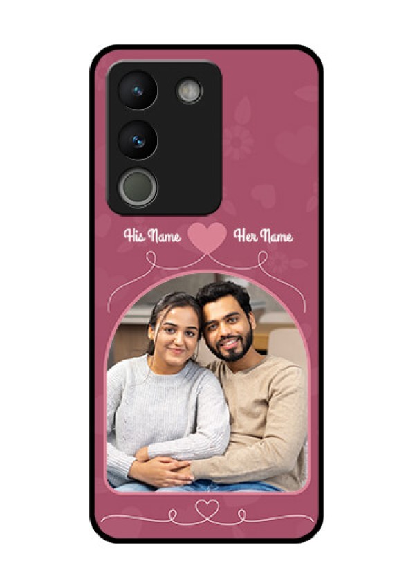 Vivo Y200 5G Custom Glass Phone Case - Love Floral Design