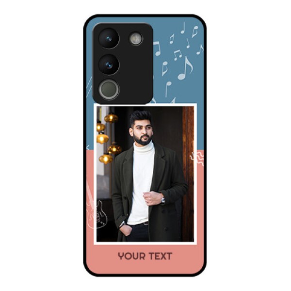 Vivo Y200 5G Custom Glass Phone Case - With Color Musical Note Design Vivo Y200 5G Custom Glass Phone Case - With Color Musical Note Design