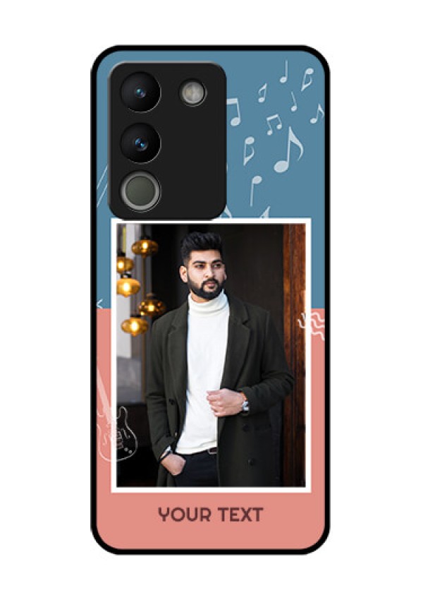 Vivo Y200 5G Custom Glass Phone Case - With Color Musical Note Design