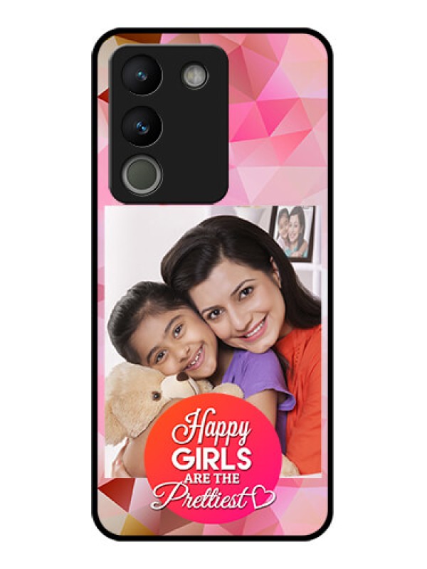 Custom Vivo Y200 5G Custom Glass Phone Case - Abstract Triangle Design