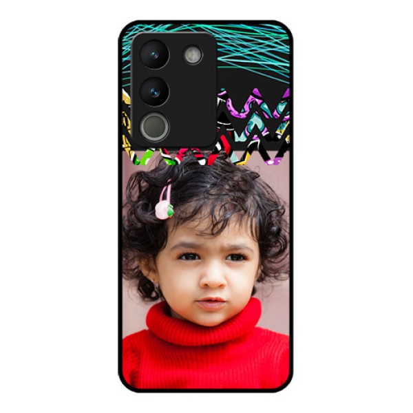 Vivo Y200 5G Custom Glass Phone Case - Neon Abstract Design