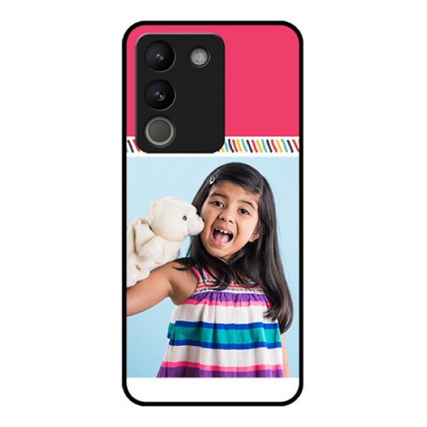 Vivo Y200 5G Custom Glass Phone Case - Line Art Design