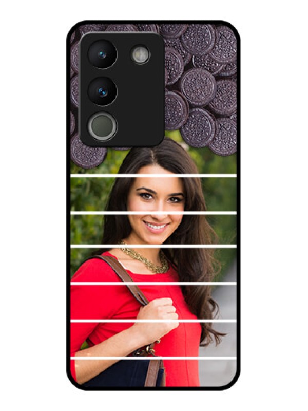 Custom Vivo Y200 5G Custom Glass Phone Case - With Oreo Biscuit Design