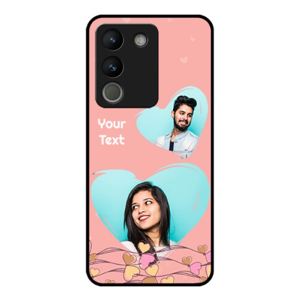 Vivo Y200 5G Custom Glass Phone Case - Love Doodle Design