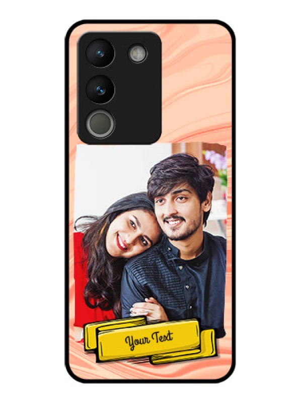 Custom Vivo Y200 5G Custom Glass Phone Case - Marble Texture Design