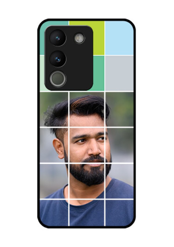 Vivo Y200 5G Custom Glass Phone Case - With White Box Pattern